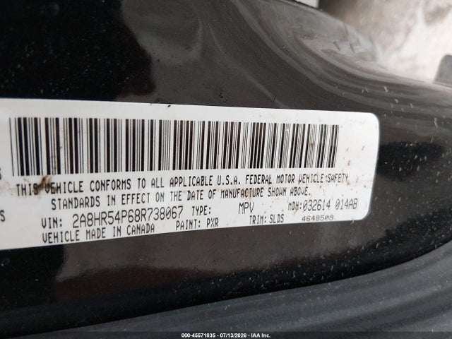 Продажа на аукционе авто 2008 Chrysler Town & Country Touring, vin: 2A8HR54P68R738067, номер лота: 45571835
