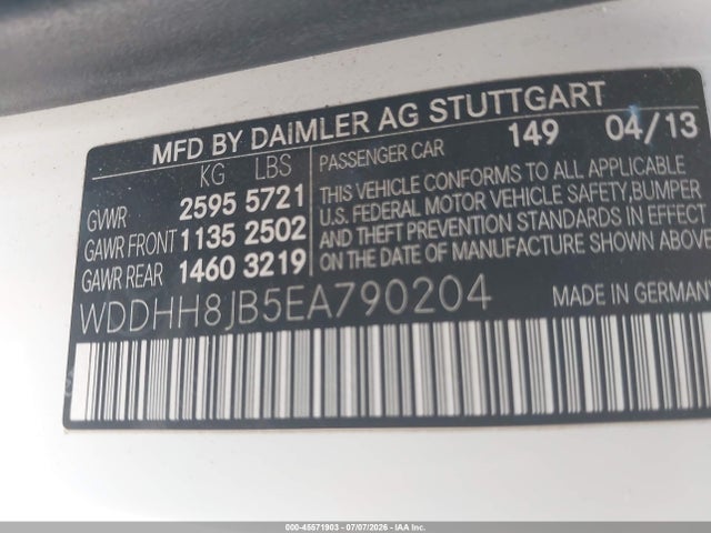 WDDHH8JB5EA790204 Mercedes-Benz E 350 4matic