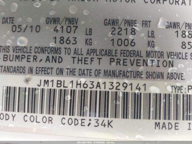 Auction sale of the 2010 Mazda Mazda3 S Sport, vin: JM1BL1H63A1329141, lot number: 45571909