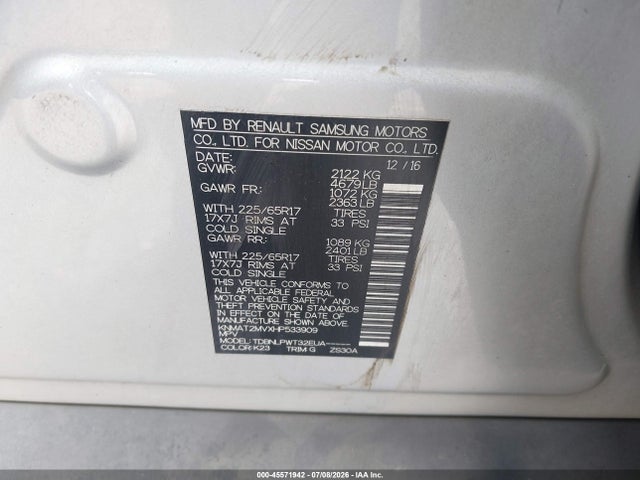 Nissan ROGUE S 2017 KNMAT2MVXHP533909 Image 9
