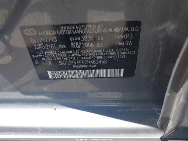 Hyundai ELANTRA SE 2014 5NPDH4AE9EH463468 Image 9