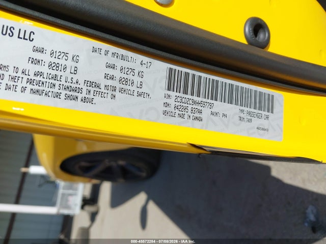 Dodge Challenger 2017 2C3CDZC9XHH597797 Image 9