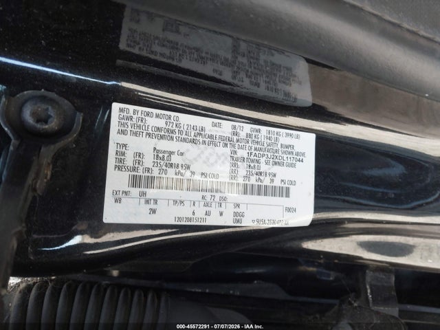 2013 Ford Focus Titanium მანქანა იყიდება აუქციონზე, vin: 1FADP3J2XDL117044, აუქციონის ნომერი: 45572291