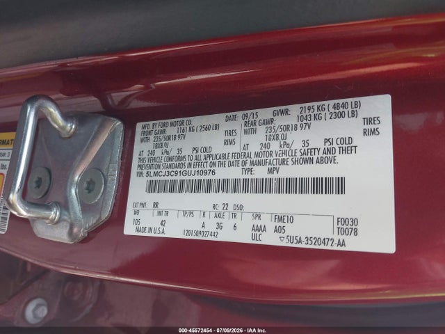 Lincoln Mkc Reserve 2016 5LMCJ3C91GUJ10976 Image 9