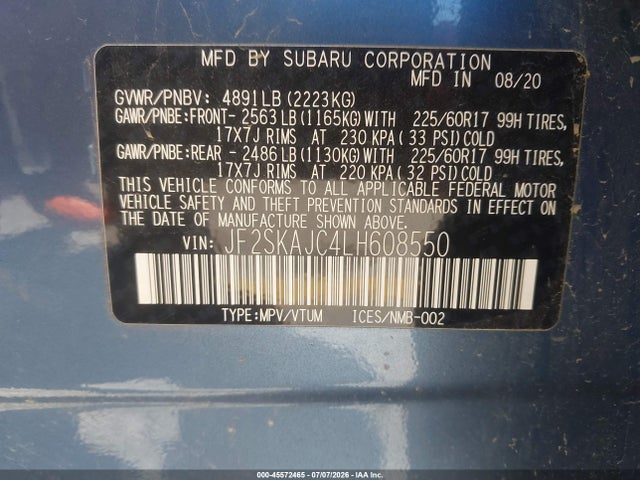 Subaru Forester Premium 2020 JF2SKAJC4LH608550 Image 9