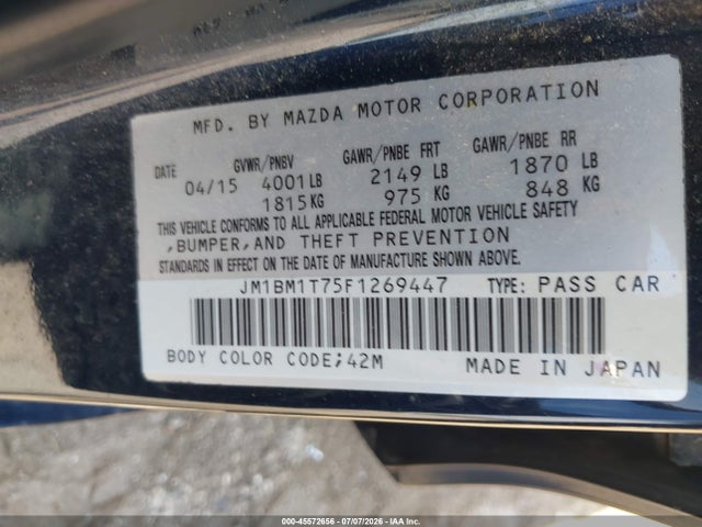 Продаж на аукціоні авто 2015 Mazda Mazda3 I Sv, vin: JM1BM1T75F1269447, номер лоту: 45572656