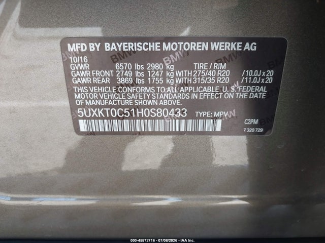 BMW X5 Edrive Xdrive40e Iperformance 2017 5UXKT0C51H0S80433 Image 9