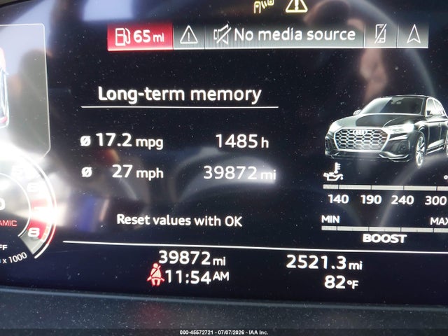45572721 :رقم المزاد ، WA1B4AFY7N2050707 vin ، 2022 Audi Sq5 Premium Plus Tfsi Quattro Tiptronic مزاد بيع