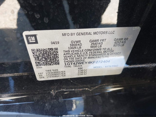 1GT42WEY4KF272404 GMC Sierra 3500hd Denali