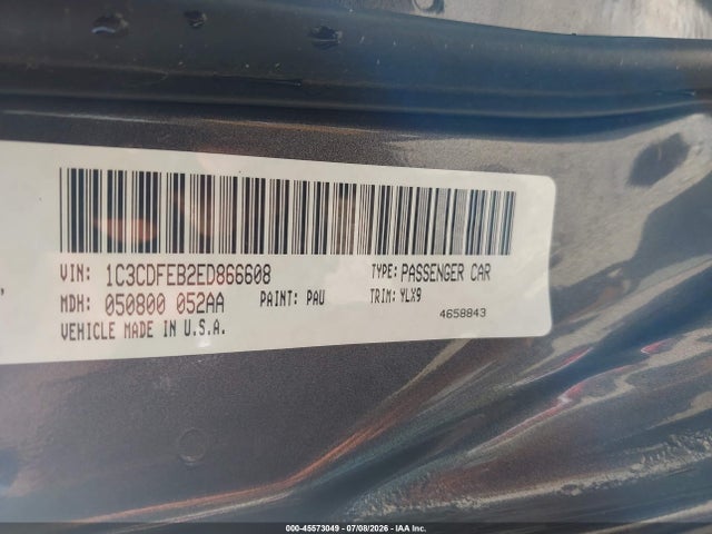 Продаж на аукціоні авто 2014 Dodge Dart Gt, vin: 1C3CDFEB2ED866608, номер лоту: 45573049