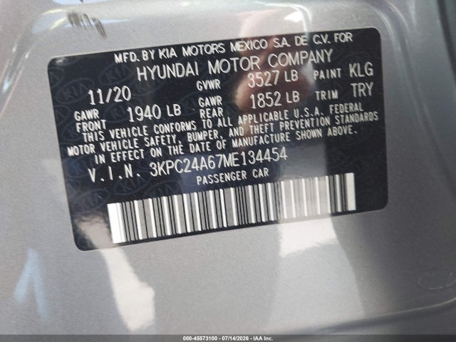 Hyundai Accent Sel 2021 3KPC24A67ME134454 Image 9