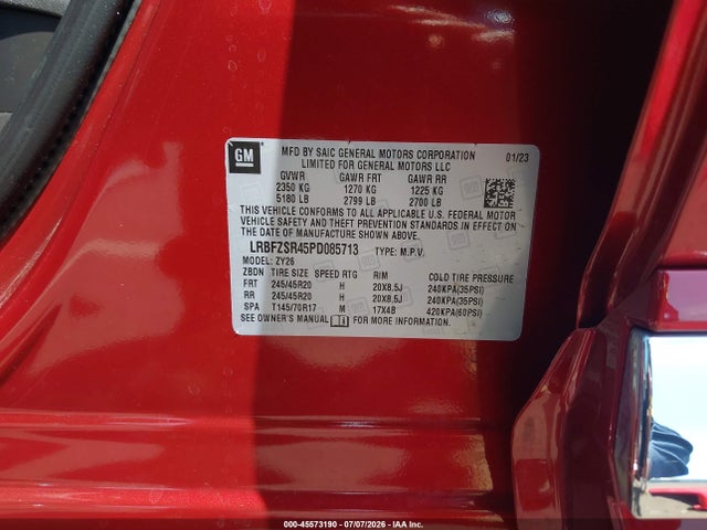 Продаж на аукціоні авто 2023 Buick Envision Avenir Awd, vin: LRBFZSR45PD085713, номер лоту: 45573190
