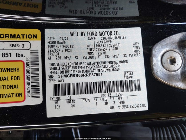 3FMCR9B66RRE87951 Ford Bronco Sport Big Bend