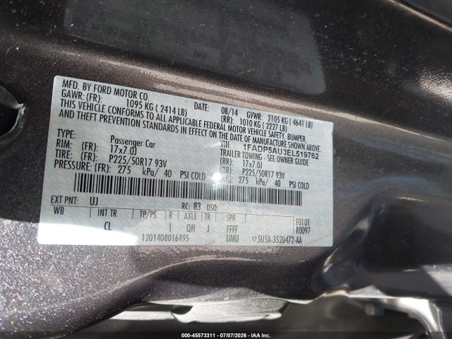 1FADP5AU3EL519762 Ford C-max Hybrid Se