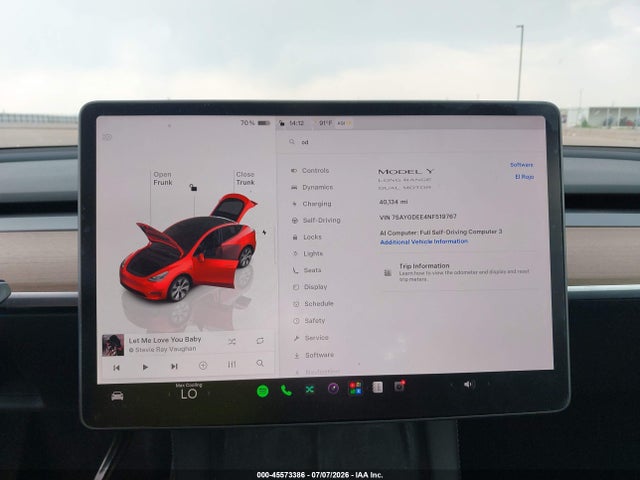 Продажа на аукционе авто 2022 Tesla Model Y Long Range Dual Motor All-wheel Drive, vin: 7SAYGDEE4NF519767, номер лота: 45573386