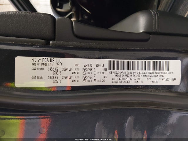 Jeep Grand Cherokee Laredo 2015 1C4RJFAG2FC942156 Image 9