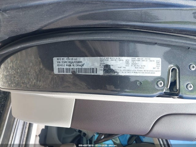 Продажа на аукционе авто 2020 Chrysler Pacifica Touring L, vin: 2C4RC1BGXLR269003, номер лота: 45573519