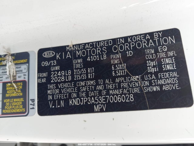 Aukcja sprzedaży 2014 Kia Soul +, vin: KNDJP3A53E7006028, numer aukcji: 45573706