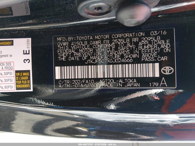 Scion TC 2016 JTKJF5C7XGJ024666 Image 9