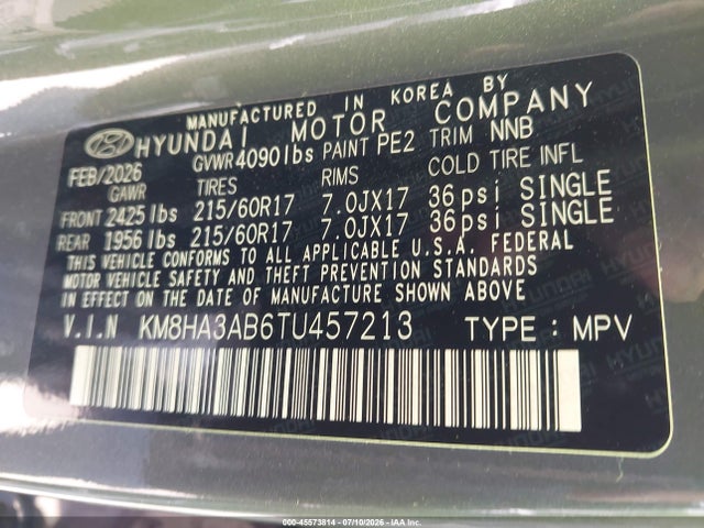 Hyundai Kona Se 2026 KM8HA3AB6TU457213 Image 9