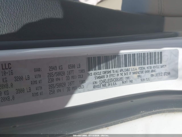 Aukcja sprzedaży 2017 Dodge Durango Citadel Awd, vin: 1C4RDJEG5HC691091, numer aukcji: 45573994