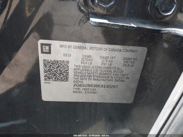 Продажа на аукционе авто 2019 Cadillac Xts W20 Livery Package, vin: 2G61U5S30K9140297, номер лота: 45574151