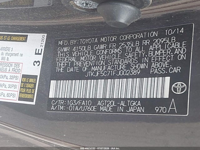 Scion TC 2015 JTKJF5C71FJ002389 Image 9