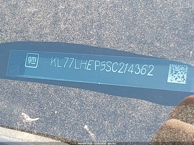 KL77LHEP5SC214362 Chevrolet Trax Fwd Lt