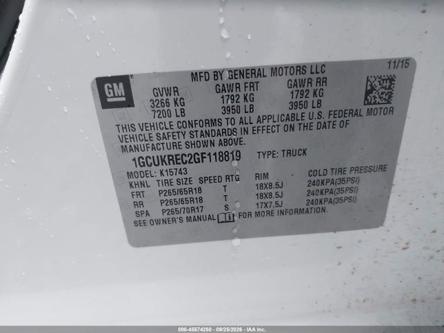 Chevrolet Silverado 1500 Lt 2016 1GCUKREC2GF118819 Image 9