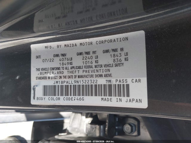 Mazda Mazda3 Preferred 2022 JM1BPALL9N1522322 Image 9
