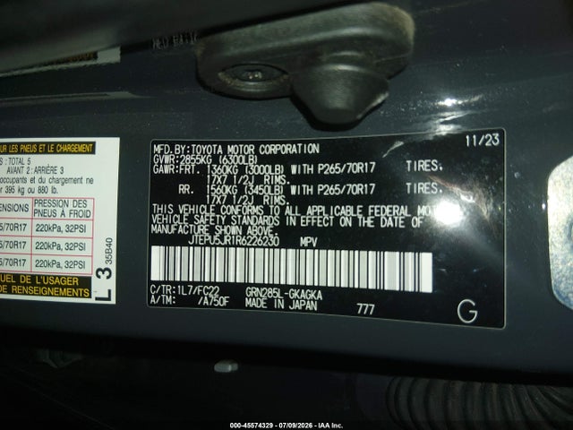 JTEPU5JR1R6226230 Toyota 4runner Trd Off Road