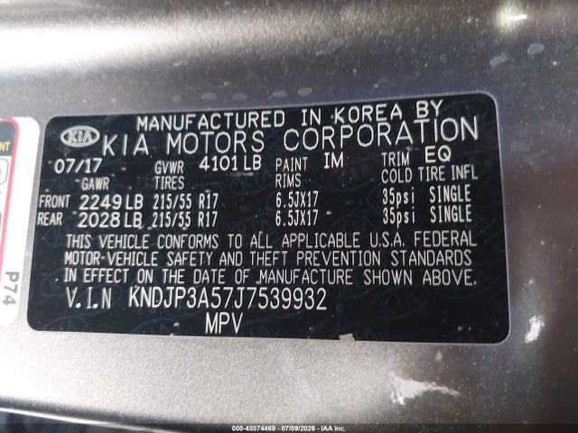 KIA SOUL + 2018 KNDJP3A57J7539932 Image 9