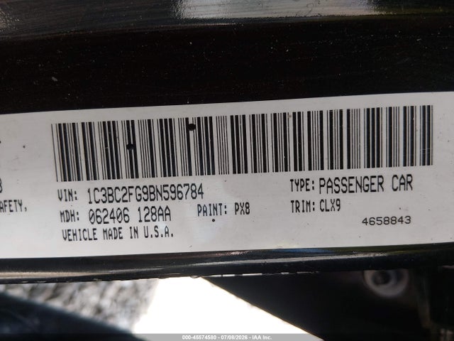 Продаж на аукціоні авто 2011 Chrysler 200 Limited, vin: 1C3BC2FG9BN596784, номер лоту: 45574580
