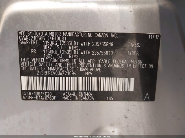 Toyota Rav4 Adventure 2018 2T3RFREV8JW721694 Image 9