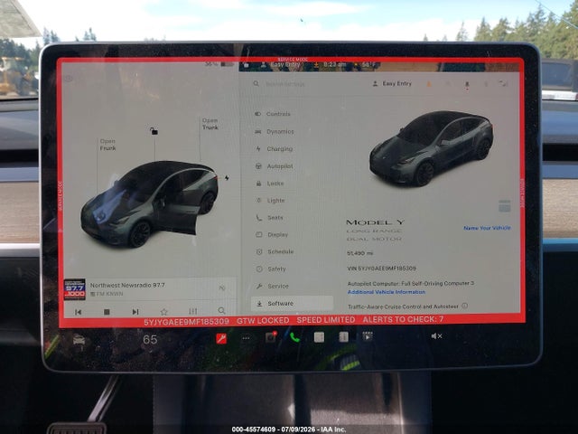 Продаж на аукціоні авто 2021 Tesla Model Y Long Range Dual Motor All-wheel Drive, vin: 5YJYGAEE9MF185309, номер лоту: 45574609