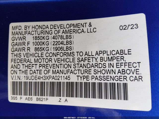 Acura Integra A-spec 2023 19UDE4H3XPA021145 Image 9