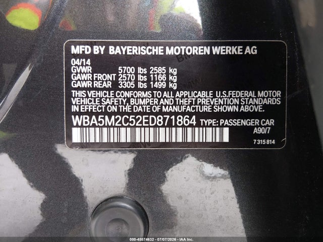 WBA5M2C52ED871864 BMW 535i Gran Turismo