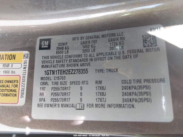 1GTN1TEH2EZ278355 GMC SIERRA 1500