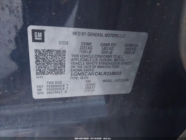Chevrolet Tahoe 2wd Ls 2020 1GNSCAKC4LR118833 Image 9