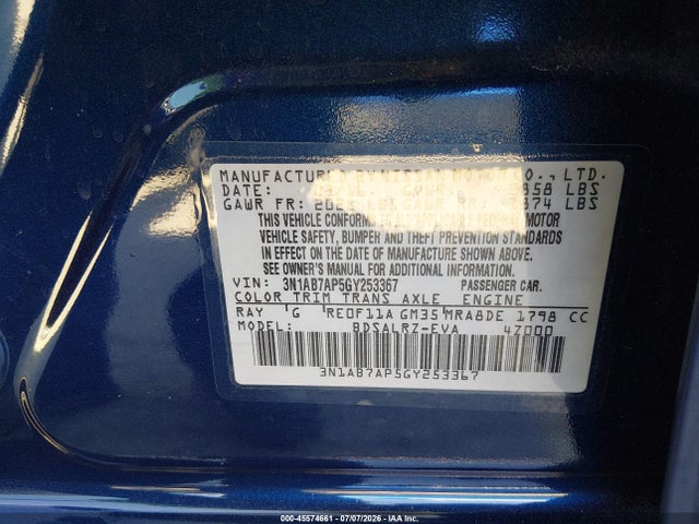 Nissan SENTRA SR 2016 3N1AB7AP5GY253367 Image 9
