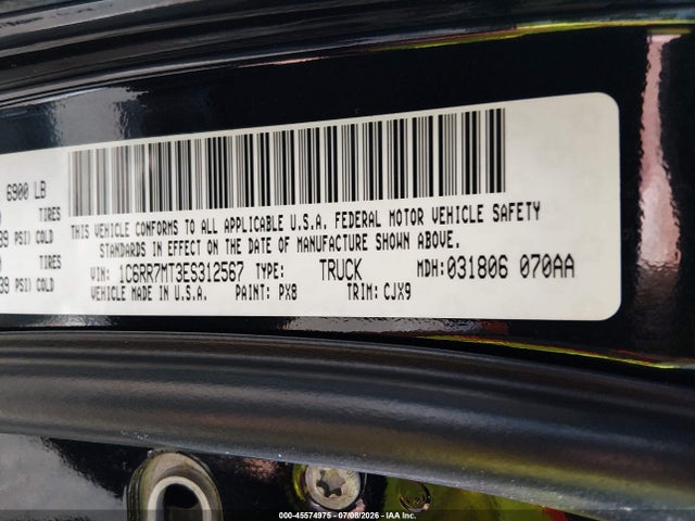 45574975 :رقم المزاد ، 1C6RR7MT3ES312567 vin ، 2014 Ram 1500 Sport مزاد بيع