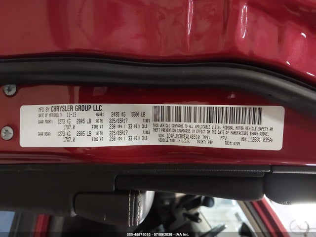 45575053 :رقم المزاد ، 1C4PJMCBXEW146510 vin ، 2014 Jeep Cherokee Latitude مزاد بيع