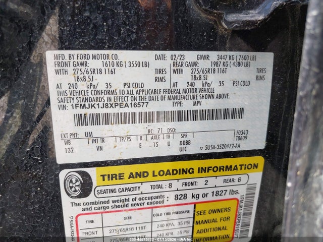 1FMJK1J8XPEA16577 Ford Expedition Xlt Max