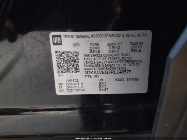Продаж на аукціоні авто 2024 Gmc Terrain Awd Slt, vin: 3GKALVEG3RL148579, номер лоту: 45575224