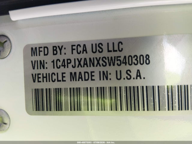 Продаж на аукціоні авто 2025 Jeep Wrangler 2-door Sport 4x4, vin: 1C4PJXANXSW540308, номер лоту: 45575383