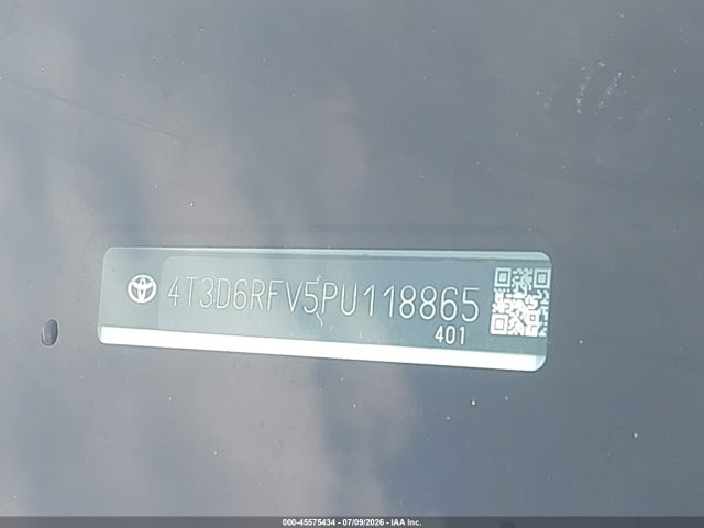 4T3D6RFV5PU118865 Toyota Rav4 Hybrid Limited