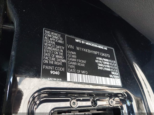 Продаж на аукціоні авто 2023 Mercedes-benz Sprinter 2500 Standard Roof 4-cyl Diesel, vin: W1Y4KBHY8PT134373, номер лоту: 45575474