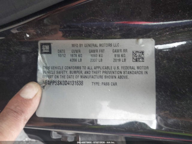 Aukcja sprzedaży 2013 Buick Verano, vin: 1G4PP5SK0D4131638, numer aukcji: 45575905