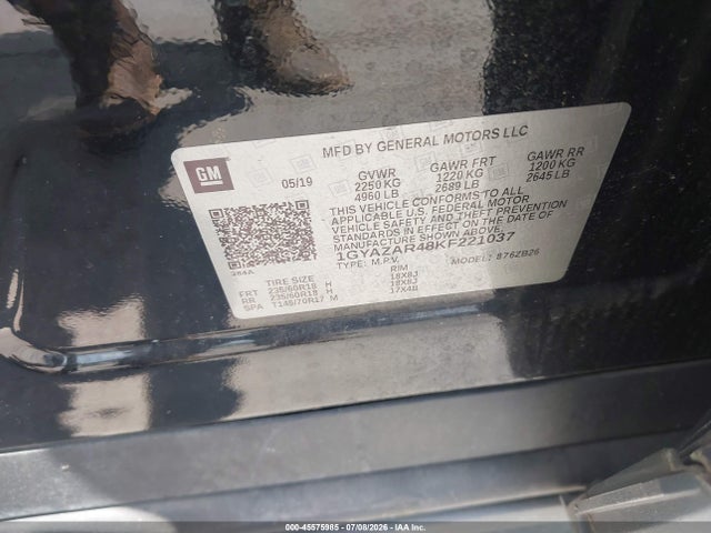2019 Cadillac Xt4 Luxury მანქანა იყიდება აუქციონზე, vin: 1GYAZAR48KF221037, აუქციონის ნომერი: 45575985