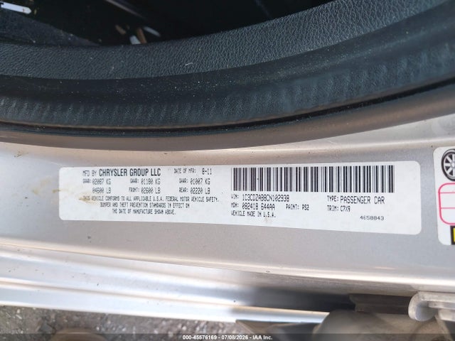 Продаж на аукціоні авто 2012 Dodge Avenger Se, vin: 1C3CDZAB8CN102938, номер лоту: 45576169